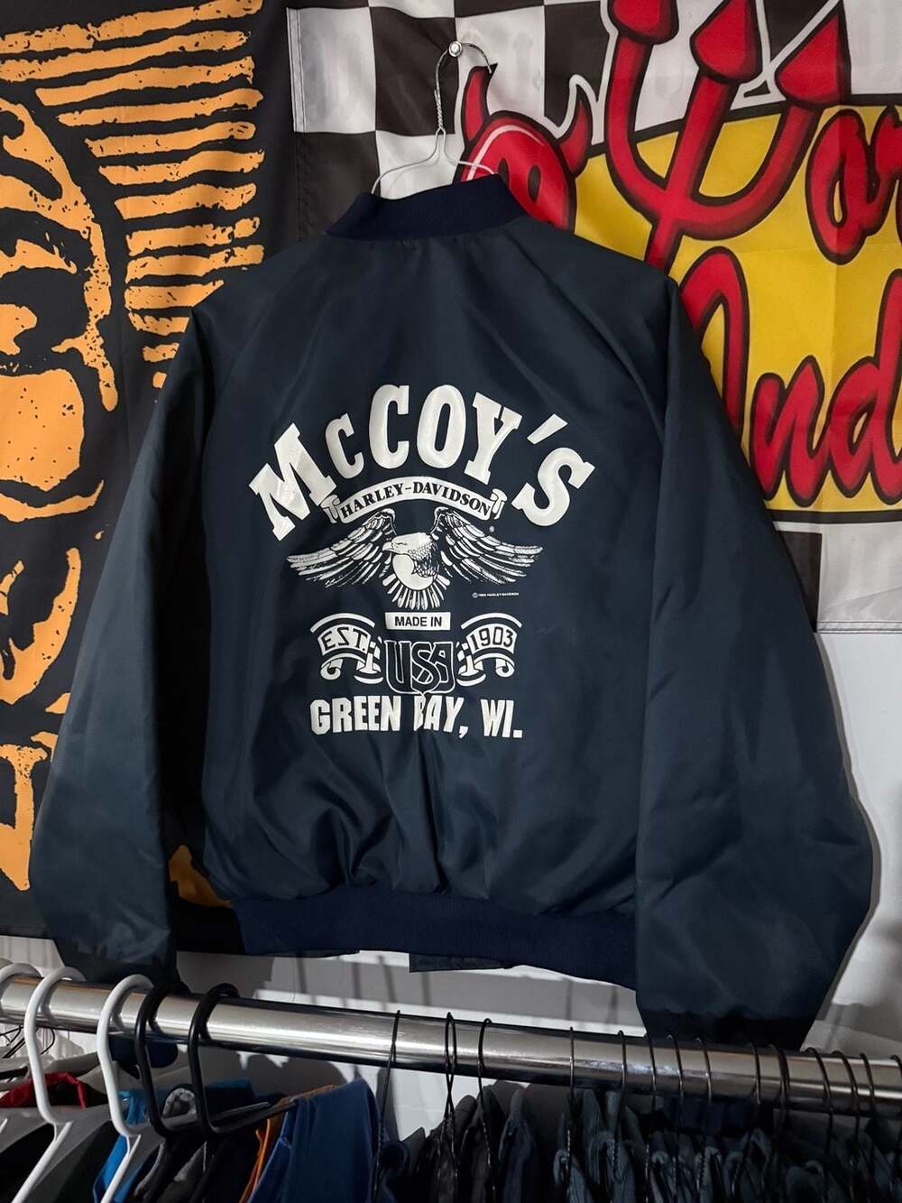 Vintage 1980s Harley Davidson Bomber Jacket Men’s S